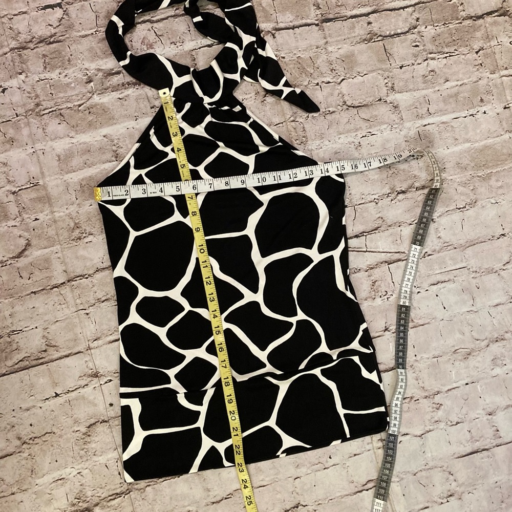 🔥 White House Black market silk Black/white Top size S - Picture 6 of 11